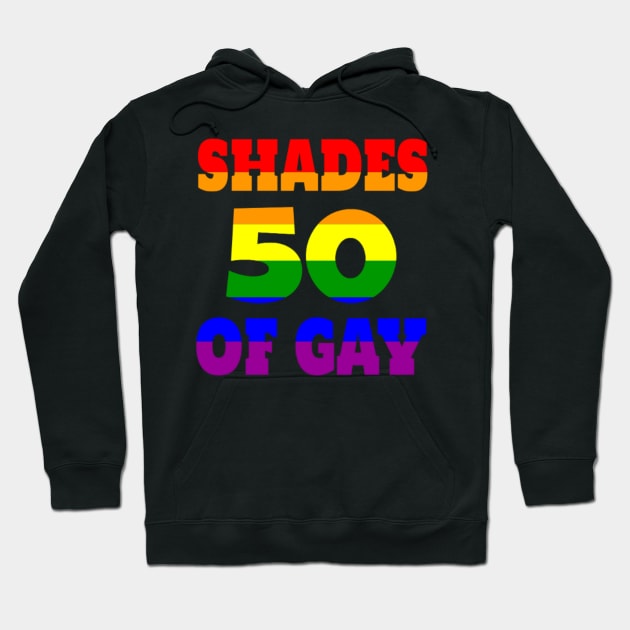 50 Shades Of Gay Pride Hoodie by Aliaksandr